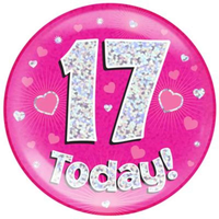 Oaktree Badge 17 Today Pink Jumbo 6