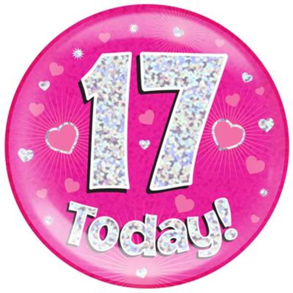 Oaktree Badge 17 Today Pink Jumbo 6
