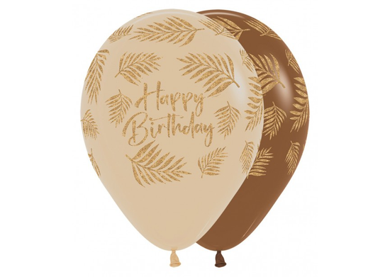 Sempertex Birthday Palms Glitter 12" Latex 25pk