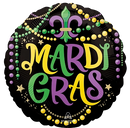 Anagram Foil Balloon Mardi Gras Glitter Beads 18