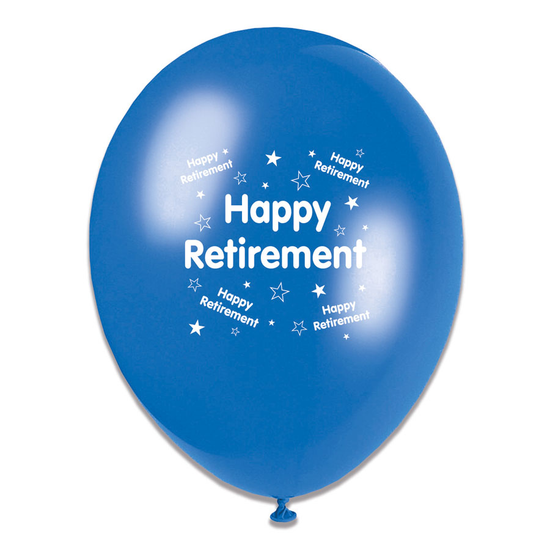 6 x 8pk Latex Balloons Retirement