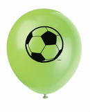 Colorful 12-inch latex football balloons by Unique, featuring printed football designs, perfect for sports-themed celebrations.