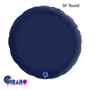 Grabo Foil Balloon Satin Navy Blue Round 36"