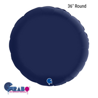 Grabo Foil Balloon Satin Navy Blue Round 36"