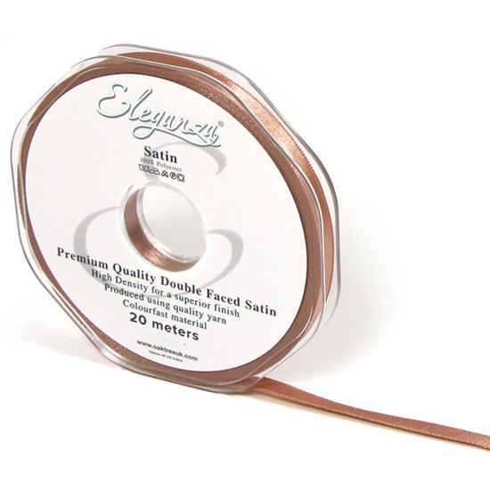 Eleganza Satin Ribbon Deep Rose Gold 10mm x 20m