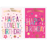 Poppyhill 12 Pack Cards C50 Birthday Teenager