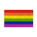 Henbrandt Rainbow Pride Flag, 5ft by 3ft, featuring vibrant rainbow stripes for celebration and display.