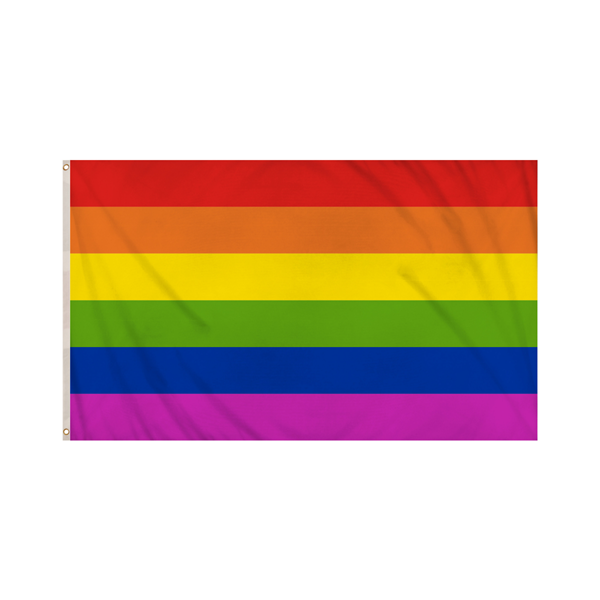 Henbrandt Rainbow Pride Flag, 5ft by 3ft, featuring vibrant rainbow stripes for celebration and display.