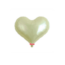 Ibrex Jelly Foil Balloon Metallic Ivory Heart 14