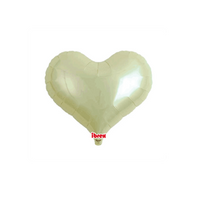 Ibrex Jelly Foil Balloon Metallic Ivory Heart 14