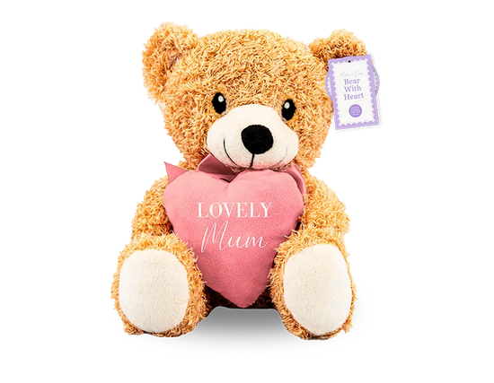 Mother's Day Bear W/Heart Brown 20cm