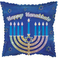 Happy Hanukkah Menorah 17" Foil Balloon