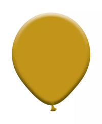 Gold 10-inch latex balloons from Giftzone, decorated for celebrations, shown in a pack of six for party decorating.