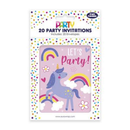 20pk Party Invites Unicorn BD