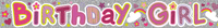 Birthday Girl Rainbows Banner 2.6M 6pk