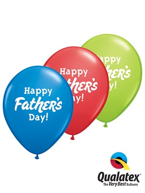 50 Latex Balloon 11" Round Happy Fathers Day