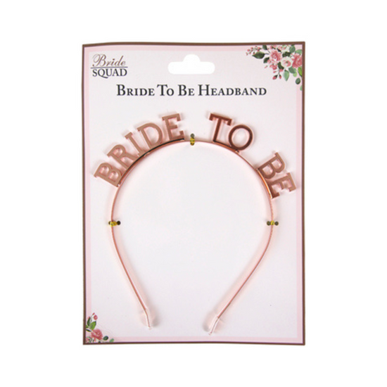 Bride To Be Rose Gold Metallic Headband