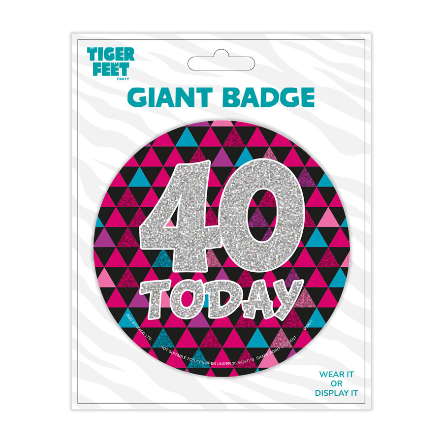 Big Badges Age 40 Female 6pk