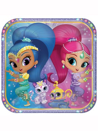 Amscan 8 Pack Plates Shimmer & Shine 23cm