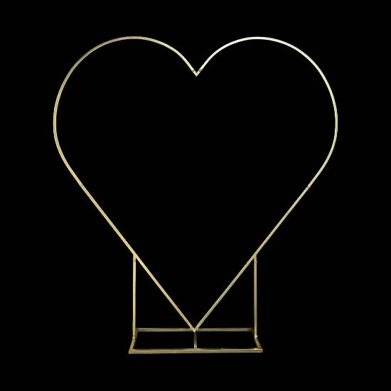 Heart Frame With Stand Gold 2M