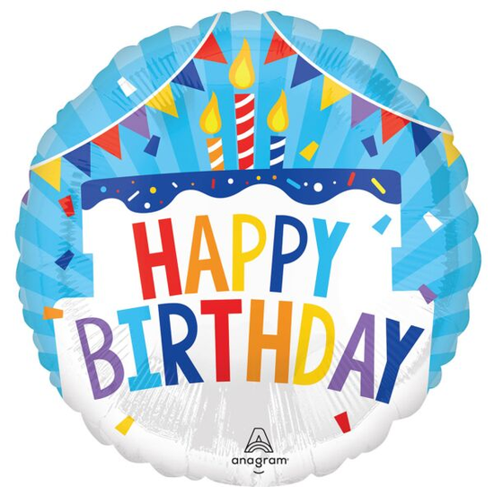Anagram Birthday Tiered Cake 18" Foil Balloon