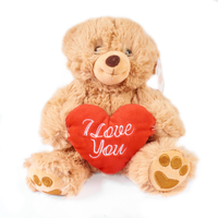 Bear With Heart Light Brown 20cm