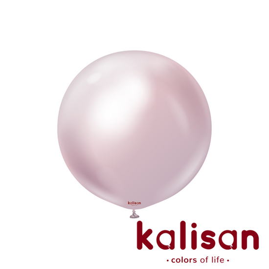 Kalisan 24" Mirror Pink Gold Latex Balloons 2pk