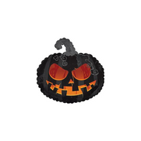 Scary Pumpkin Black 11" Foil Balloon