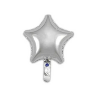 Oaktree Silver Star 9" Foil Balloon (Loose)