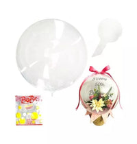 Clear 11-inch BoBo Bubble Balloon by Tulip, showcasing its transparent, round design and glossy surface.