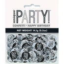 Black Glitz 80th Birthday Foil Confetti 14g