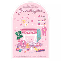 Set of six Prelude C75 Christening greeting cards for granddaughters, featuring elegant designs for special occasions.