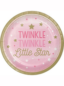 Creative Twinkle Little Star Pink 9" Plates 8pk