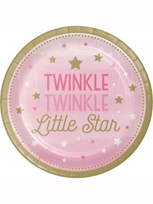 Creative Twinkle Little Star Pink 9" Plates 8pk