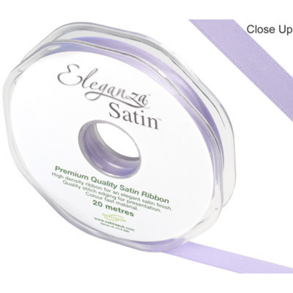 Eleganza Satin Ribbon Lavender 10mm x 20m