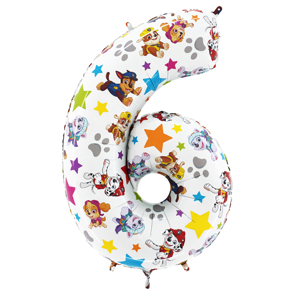 Grabo Foil Balloon Paw Patrol 26" Number 6