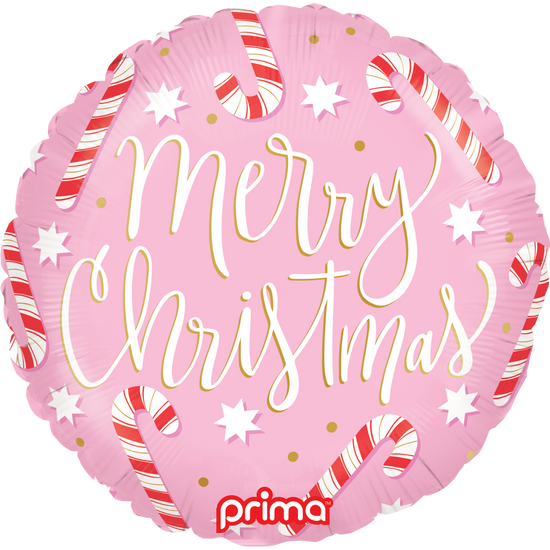 Prima Merry Christmas Candy Canes 18" Foil Balloon