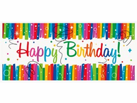 Unique Banner Birthday Rainbow Ribbons