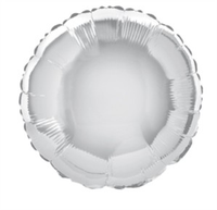 Unique Foil Balloon Silver Round 18