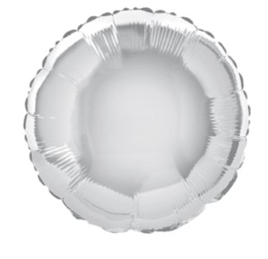 Unique Foil Balloon Silver Round 18