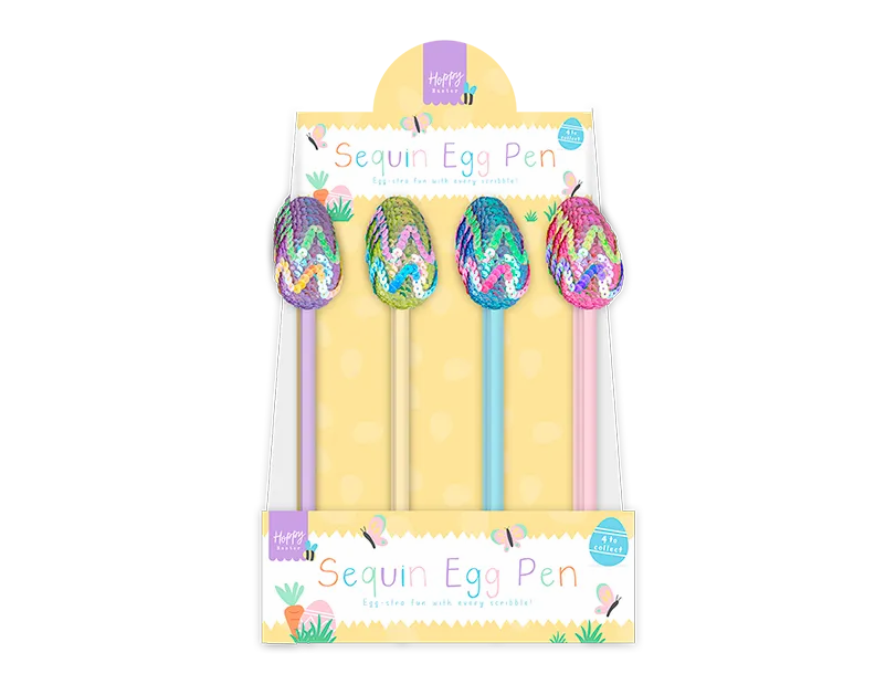 Gem Imports 24 Pack Pen Sequin Egg