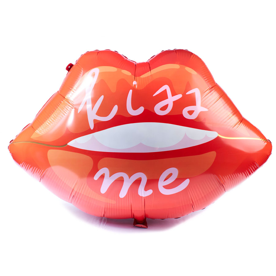 Valentine's Day Lips Kiss Me 34" Foil Balloon