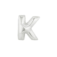 Oaktree Foil Balloon Silver 7" Letter K
