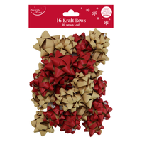 Eurowrap 16 Pack Bows Kraft