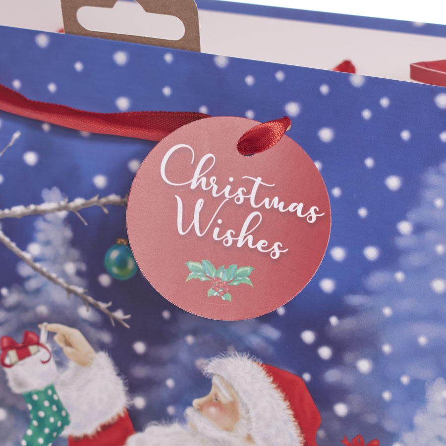 Gift Bag Christmas Wishes Santa Extra Large 12pk