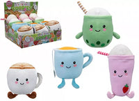 Set of 12 Softlings Café Foodies soft toys, 16cm plush figures by PMS International, featuring colorful, detailed cafe-themed characters.