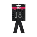 Black With Diamantes 18th Birthday Rosette Badge