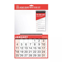 Calendar MTV & To Do List Red & Black 2027 12pk