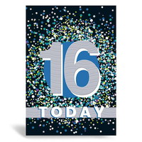 Prelude Pzazzle C50 Birthday Age 16 6pk