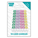 Tiger Feet 12 Pack Party Candle Magic